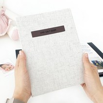 아트박스/제이밀크 이니셜 성장일기X육아일기 A5 바인더- 아이보리, 맞춤문구제작, 문구선택:맞춤문구제작