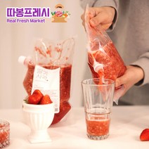 따봉프레시 국내산 생딸기가 입안가득 프리미엄 딸기청, 1팩, 1kg
