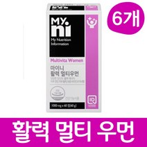 oki 마이니 활력 멀티 우먼 영양제 멀티비타민 미네랄 여성 여자, 6개, 60정