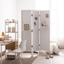 이케아 접이식 파티션 가벽 가림막 1200 1500 1800, 타공, 화이트 파티션