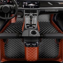 발 자동차 매트 차 차량용 고무 바닥 YOTONWAN-가죽 100% BYD 모든 모델 FO F3 SURUI SIRUI F6 G3 M6 L3 G5 G6 S6 S7 E6 E5 액세서리, Black with brown