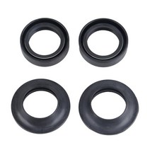 Zeyuan 4Pcs 포크 더스트 와이퍼 및 오일 씰 키트 Ttr90 용 교체 내열성 댐퍼 충격 흡수 장치 높은 신뢰성 품질 견고한, 고무, 검은색