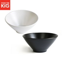 매트V면기 멜라민 식당 한정식 탕기 짜장면 짬뽕 라면 우동 업소용 식기, 매트V면기G-0455, 크림