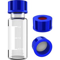 SimPure 오토샘플러 바이알 2mL 레드 화이트 셉타 100개, Clear White Red Septa_100 Pcs