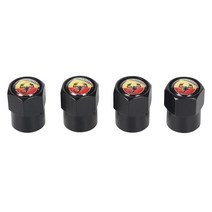 밸브 신제품 4PCS 자동 휠 타이어 밸브 스템 캡 커버 피아트 abarth 500 124 스파이더 쿠페 팬더 Doblo Qub, 04 For abarth Black