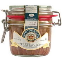 AgostinoRecca 아고스티노 레카 앤초비 멸치살 in 올리브오일 Agostino Recca Fillets of Anchovies 230g, 1팩
