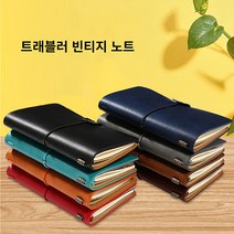 성인일기장 빈티지 다이어리 꾸미기 감사 비밀 일기장 업무용 트래블 노트, 브라운