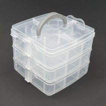 다꾸 폴꾸 스티커 마테 멀티 보관함 3단 소형 반투명