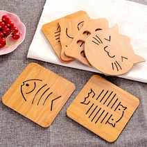 유니즈 우드 나무 원목 냄비 받침대 받침, 냥냥이+유니즈 텀블러 수세미