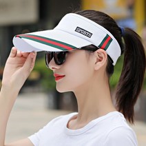 스포츠 배색 골프스타일 면썬캡, 배색면썬캡-블랙