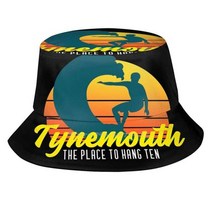서핑모자 서프햇 서핑햇 수영장모자 비치모자 바다 tynemouth 인쇄 장소 버킷 모자, 버킷햇, 성인 사이즈