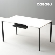 다가구 페르마타 멀티탭 타입 1600 x 800 컴퓨터책상, 아이보리(상판):블랙(프레임)