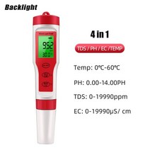457 in 1ph 미터 tds ec orp 염도 s. 수족관 용 백라이트 디지털 수질 모니터, 4 in 1 ph 미터
