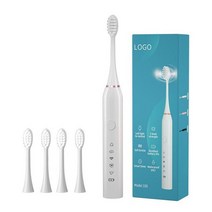 음파 칫솔 전동 첨단 진동 극세모 워터 휴대용 울트라 소닉 전동 칫솔 충전식 성인용 방수 전자 치아 3/5, 04 04 White 5pcs heads