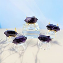 천연 원석 우루과이산 자수정 육각 포인트 핸드스톤 파워스톤 명상 힐링 풍수 용품