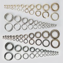 아유디 [낱개]아일렛링 100개 끈구멍 단추, 흑니켈#1400(17mm)