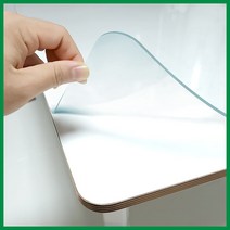 블루몬스터 맞춤 투명 유리대용 식탁매트 책상 데스크 매트 2mm, 사각, 80cm x 130cm (라운딩가능)