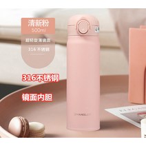 온도표시보온병 등산용 가벼운 보온병 316 스마트 텀블러 베이비 외출 분유 항온 45도 표시 온도 보모 전용 주전자, 06 【일반316】프레시 파우더（500ml）