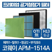 코웨이 공기청정기 필터 APM-1514A 호환필터 1년관리세트, 1년관리세트(헤파1장+탈취1장+항균2장+부직포6장)