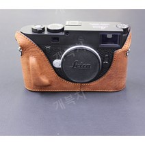 라이카 M10P M10R M10M 카메라 보호 속사케이스, M10P이어타입브라운가죽직접교체배터리