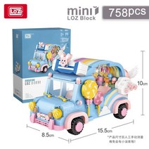 Loz Lizhi 미니 나노 블럭 조형물 호환 블럭 흔들의자 웨딩카 오토바이, 1133