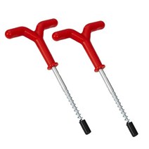 얼음 낚싯대 홀더 겨울 낚시 텐트 네일 브래킷 홀더 나선형 드릴 스포츠 야외 활동, 스테인레스 스틸, 빨간색