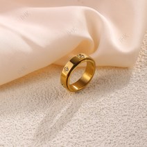 IHK 14K 18K 골드 로즈 골드 백금 회전하다 클로버 다이아몬드 반지