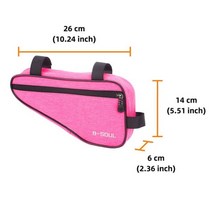 자전거리어백 짐받이 가방 로드 캐링백 배달 새틀백 탑튜브 미니벨로 앞 뒷 스템백 투어 통 방수 삼각형 튜브 프레임 산악 삼각형 파우치 프레임 홀더, 로즈 레드