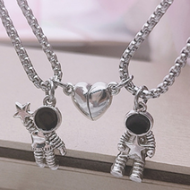 고퀄리티 데일리 여자 남자목걸이 남성 커플 남자 자석 합체 세트 목걸이 귀여운
