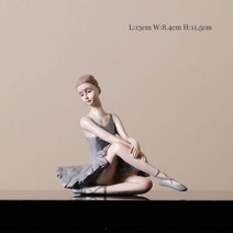 TANGCHAO-북유럽 스타일 발레 소녀 동상 크리에이티브 홈 장식 수지 발레 인형 집 방 장식 여자 친구 선물 조각상/오브제, a