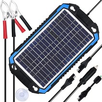 SUNER POWER 12V 태양열 자동차 배터리 충전기 유지 장치 8W 방수 세류 휴대용 딥 사이클 해양 RV 트레일러 보트용 고효율 패널 키트, BC-6W