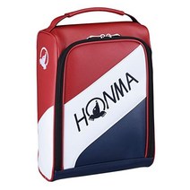 125526 골프화가방 혼마 골프 HONMA 토너먼트 프로 모델 슈즈 케이스 W24xH35xD15cm SC-12001, 레드/네이비