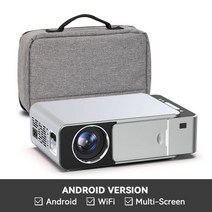 스마트빔 소형 프로젝터 실제 TV T6 풀 HD Led 4K 4000 루멘 1080p 휴대용 시네마 Proyector 비머 HDMI 호환 USB VGA SD 선물, CHINA_Android-Silver | 영국 플러그