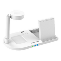 머레이 F5 4in1 무선 멀티 고속 충전 거치대 스탠드 LED 스탠드 스마트워치 충전, 삼성용 화이트, 1개