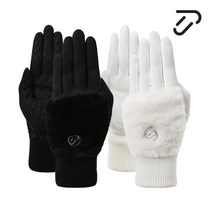 이안 폴터 디자인 IJP DESIGN 이안폴터디자인 여성 니트퍼 방한 골프장갑 - IPL2WGV386, 22, 블랙