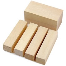우드카빙키트 나무 조각 블럭 블록 5 개 미완성 부드러운 초보자용 세트, 01 Red Oak