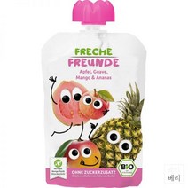 독일 Cheeky friends squeezes 스퀴즈 사과 구아바 망고 파인애플 이유식 100g 6개