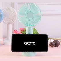 [후니케이스] 아크로 휴대용 선풍기 acroF2 핸드폰 거치용, 민트
