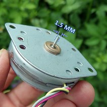 Portescap 3.6 도 2 상 4 선 44mm 스테퍼 모터 DC 12V-24V 원형 전기 미니 스테핑 0.5 모듈 10T 구리 기어, 한개옵션0