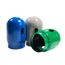 녹색안전 고압가스용기 캡 뚜껑(85x155mm)-고압가스 누출방지 커버, 회색[질소알곤헬륨]