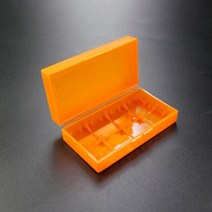 파워뱅크 자작배터리 캠핑용배터리 1개 18650 배터리 저장 상자 하드 케이스 홀더 2x AA 충전식 보조베터리, 03 Orange