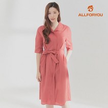 [올포유] [올포유] [모델착장][김소연 원피스]여성 벨티드 카라 원피스 ALONK4421-403_G