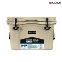 라그렌 모던 캠핑 아이스박스 하드 쿨러 낚시 휴대용 차량용 25L/35L, 탄색, 35L