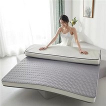 메모리폼토퍼 발열 토퍼 UVR-고품질 아이스 실크 메모리폼 매트리스 미끄럼 방지 사계절 라텍스 접이식