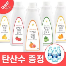 펀치미 음료베이스 대용량 2kg 과일 에이드 원액 카페 재료 즙 농축액 스무디 청포도 자몽 딸기 레몬 자몽 망고 복숭아 업소용, 복숭아 베이스 (2kg)