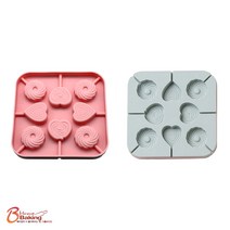 차칸쿡-실리콘롤리팝몰드 레인보우캔디8구 랜덤1개, 단품