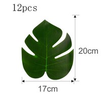 구성 생일 현수막 와일드 원 정글 사파리 장식 샤워 1 년 첫 번째 용품, [31] leaf 12pcs
