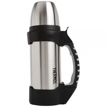 Thermos The Rock 진공 단열 1리터 음료 병 스테인리스 스틸/블랙 1리터(1.1쿼트) (2510TRI2)