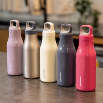 한손에 가볍게 쏙! 이지캐리 보온보냉 진공 텀블러 450ml, 라이트퍼플