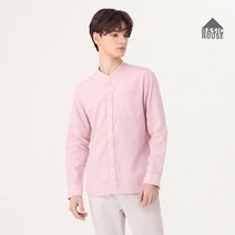 BASIC HOUSE 린넨코튼솔리드밴드카라긴팔셔츠 HUWS3102